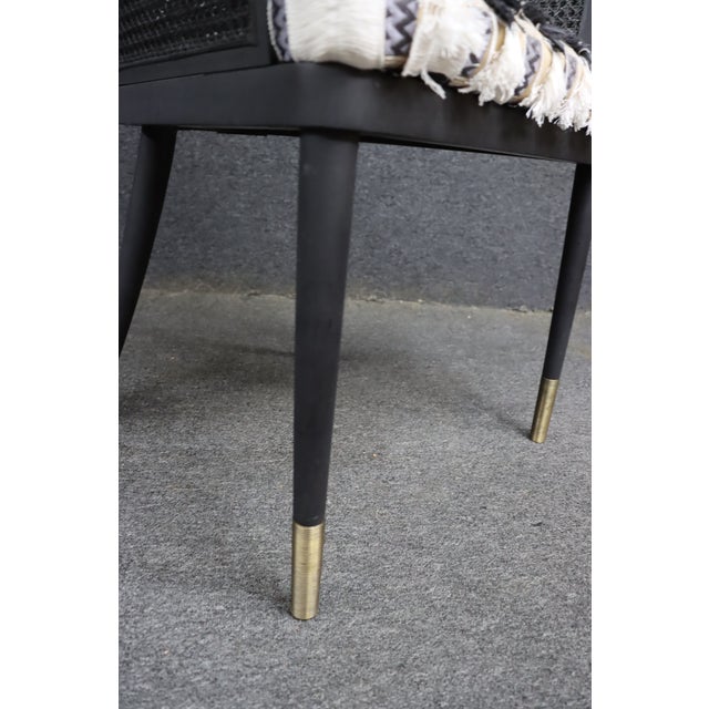 Baker Milling Road Kara Mann Black Cane Dining Armchair For Sale In Philadelphia - Image 6 of 11