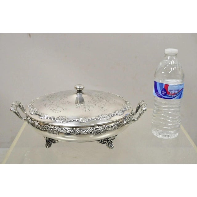 Early 20th Century Reed & Barton Victorian Silver Plated Round Lidded Twin Handle Serving Dish For Sale - Image 12 of 12
