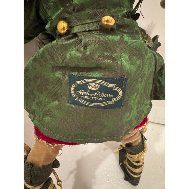 Dark Green Vintage Mark Robert’s “Holly and Ivy” Large Christmas Fairy For Sale - Image 8 of 9