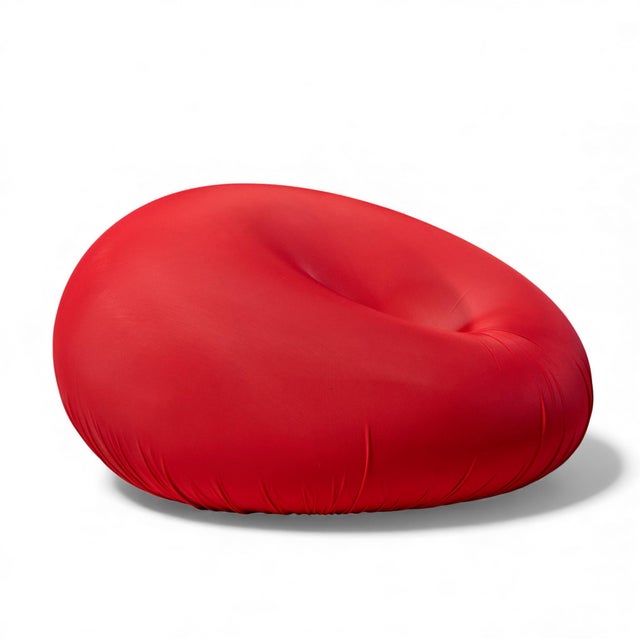 Tullio Eugenio Regge for Gufram SRL Mid Century Italian Red Detecma Chairs - Pair For Sale - Image 4 of 13