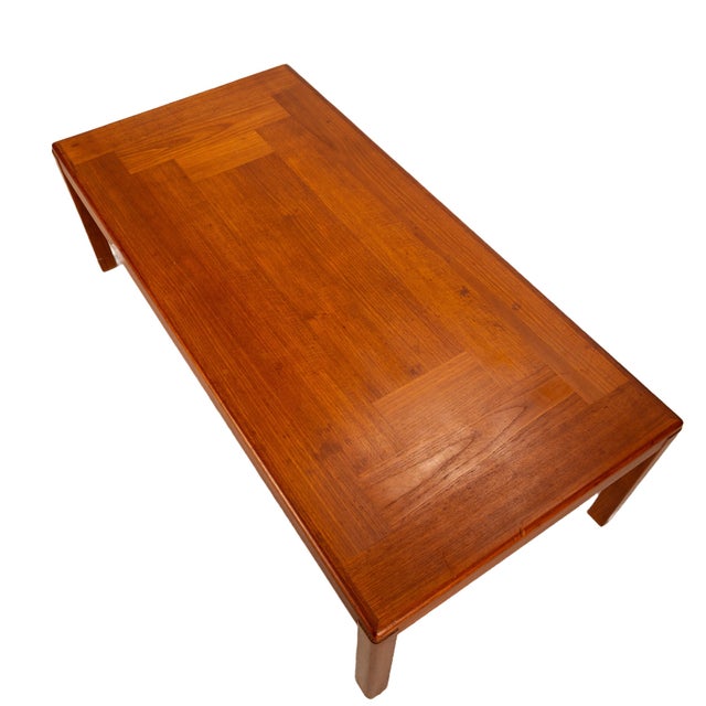 Wood Danish Modern Teak Coffee Table by Vejle Stole of Denmark - Circa 1970s For Sale - Image 7 of 12