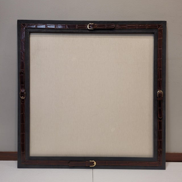 Animal Skin Leather Frame by Marco Tadini, Spain, 1990s For Sale - Image 7 of 17