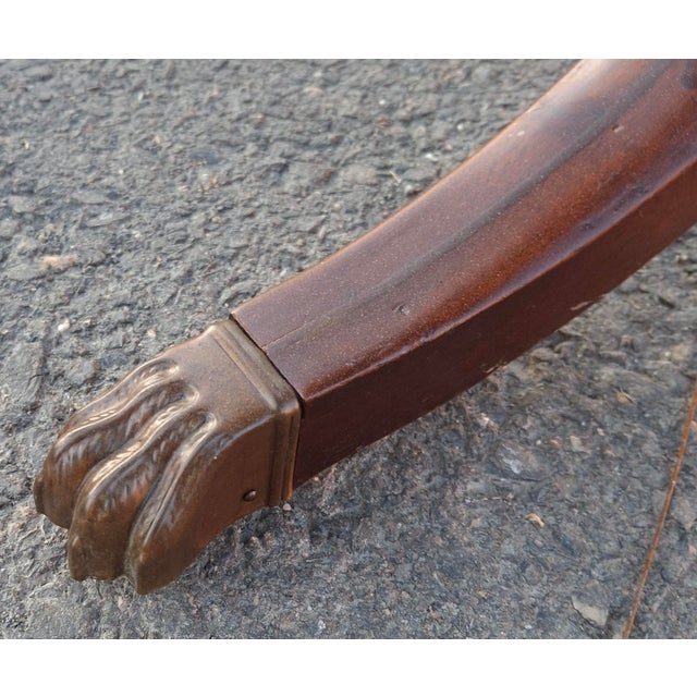 Mid 20th Century Pair Imperial Furniture George III Style Mahogany Pie Crust Tables, Refinished For Sale - Image 11 of 12