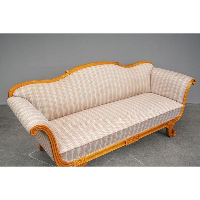 Biedermeier Style Sofa in Birch, Early 20th Century For Sale - Image 9 of 17