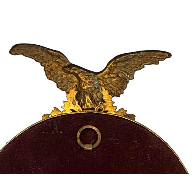 Gold Small Early 20th Century English Regency Style Eagle Gold Gilt Scrollwork Filigree Design Convex Wall Mirror For Sale - Image 8 of 12