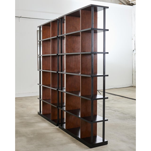 Pair of Ralph Lauren Italian Oak Cushing Etagere Bookcases For Sale - Image 17 of 18