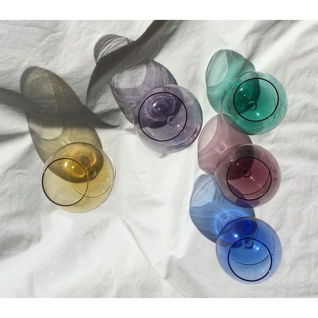 MidCentury Multi Colored Brandy Snifter Glasses Chairish