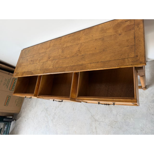 Vintage Mediterranean Spanish Colonial Style Three-Drawer Console Table For Sale - Image 12 of 18