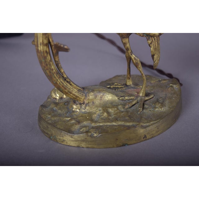 1930s Hollywood Regency Table Lamps in Gilt Bronze, 1930s, Set of 2 For Sale - Image 5 of 17