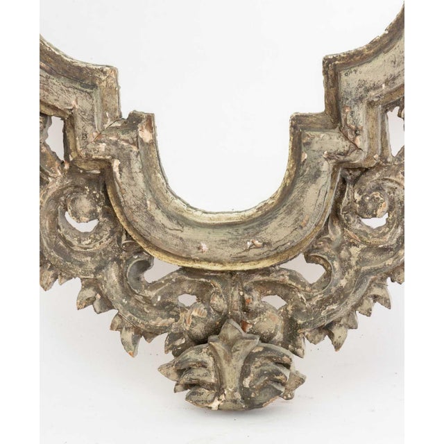 19th Century Quatrefoil Carved Wood Framed Mirror, 19th Century For Sale - Image 5 of 6