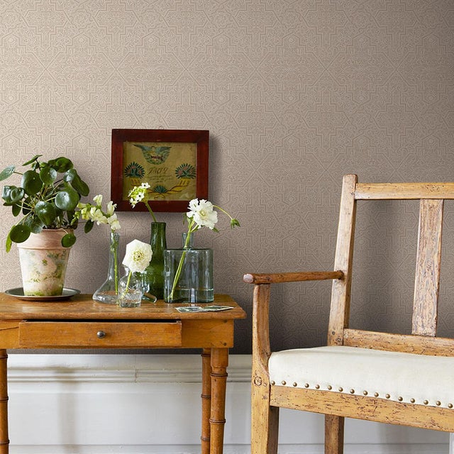 Mid-Century Modern Sample - Borastapeter Rosenvinge Wallpaper in Natural For Sale - Image 3 of 4