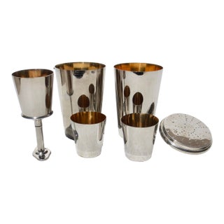 Traveling Cocktail Set Pieces - Group of 6 Pcs. For Sale