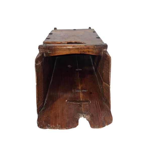 Antique Hand-Carved Wooden Rice Measure | Farmhouse Rustic Accent For Sale - Image 4 of 4