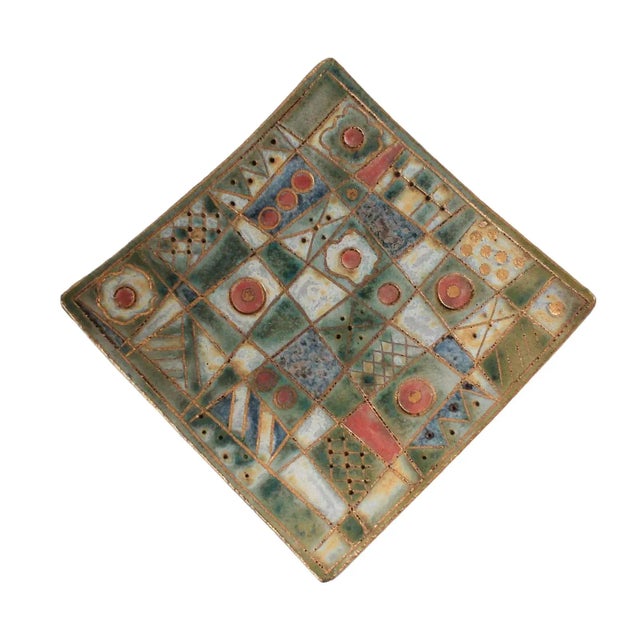 Vintage Signed Studio Pottery Catchall For Sale - Image 4 of 10