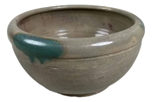 Early Shōwa Wood Fired Glazed Earthenware Bowl, Japan, 1920s