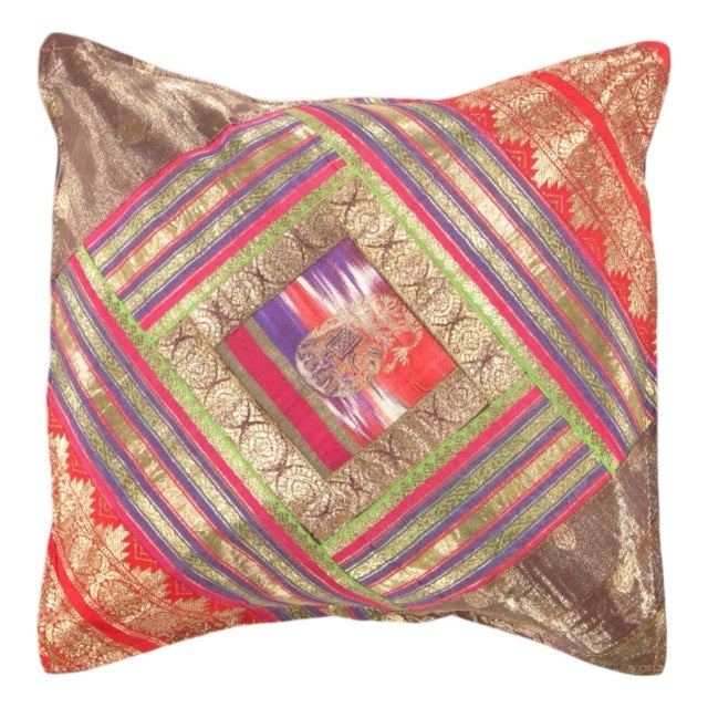Pasargad DC Sari Silk Square Pillow Case For Sale