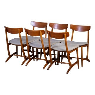 Danish Dining Chairs in Oak and Teak, 1960s, Set of 6 For Sale