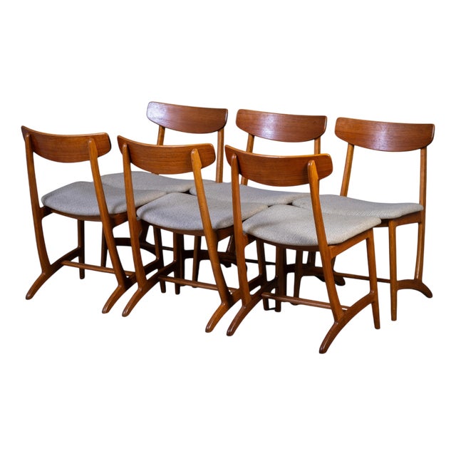 Danish Dining Chairs in Oak and Teak, 1960s, Set of 6 For Sale