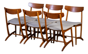 Danish Dining Chairs in Oak and Teak, 1960s, Set of 6