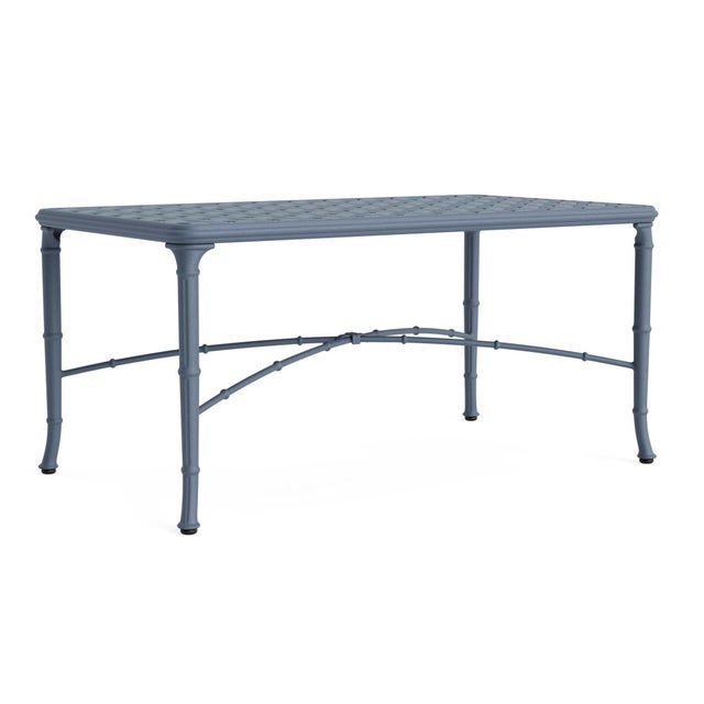 Brown Jordan Calcutta 24" x 42" Cast Top Coffee Table in Sapphire For Sale