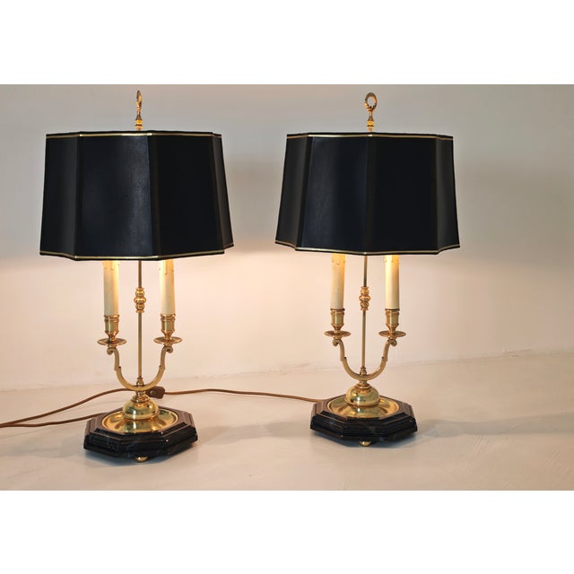Mid-Century Modern Empire Brass Table Lamps, 1960s, Set of 2 For Sale - Image 15 of 18