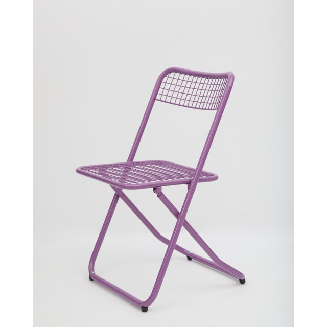 New Yellow Metal Folding Chair by Federico GIner for Houtique For Sale - Image 11 of 12