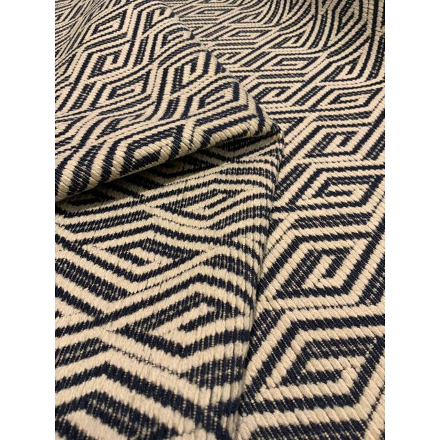 Kravet Kravet Modern Navy and Cream Dimond Print 34792-50 Designer Fabric - 5.5 Yards For Sale - Image 4 of 5