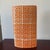 Ceramic Large Orange & White Greek Key Ceramic Vase | Hollywood Regency Style For Sale - Image 7 of 8