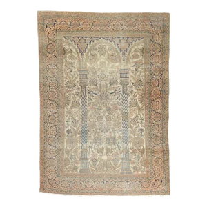 Late 19th Century Antique Mohtasham Kashan Rug 6'9'' x 9'7''