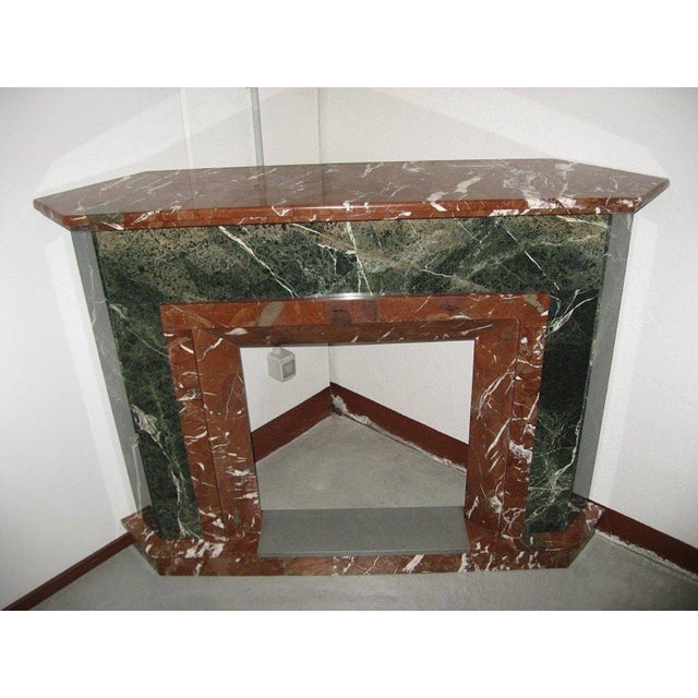 Antique Marble Corner Fireplace, 1920s-1930s For Sale - Image 15 of 16