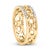 10K Yellow Gold 1/5 Cttw Diamond Two Row Cuban Link Ring (I-J Color, I2-I3 Clarity) - Size 9 For Sale - Image 4 of 7