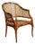 Vintage Faux Bamboo Armchair with Viennese Wickerwork, 1970 For Sale