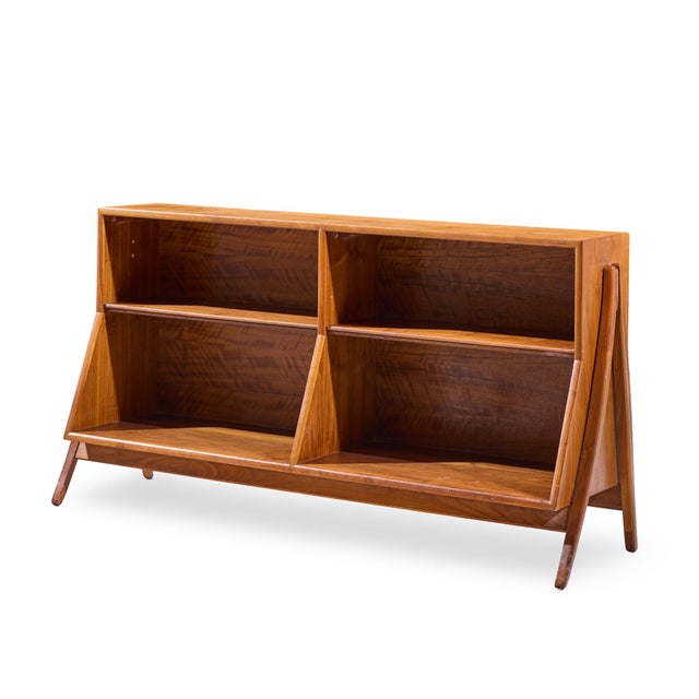 Mid-Century Modern Kipp Stewart for Drexel Declaration Mid Century Walnut Bookcase Shelf For Sale - Image 3 of 7