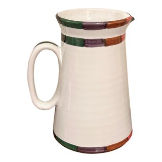 1990s Deruta Circo by Bill Goldsmith Italy Large Beverage Pitcher, Jug For Sale