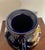 1970s Cobalt Blue Japanese Hand Painted Kutani Porcelain Vase With Crane, Flower and Turtle Design For Sale - Image 5 of 9