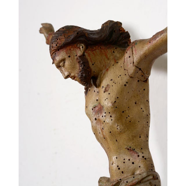 Italian Artist, Corpus Christi Sculpture, 1800s, Polychrome Wood For Sale - Image 12 of 16