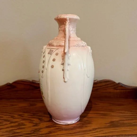 Victorian Antique Royal Floretta Ware Austrian Porcelain Vase For Sale - Image 3 of 8