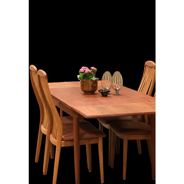 Danish Dining Table in Teak with Double Pull-Out Tops, 1960s For Sale - Image 17 of 18