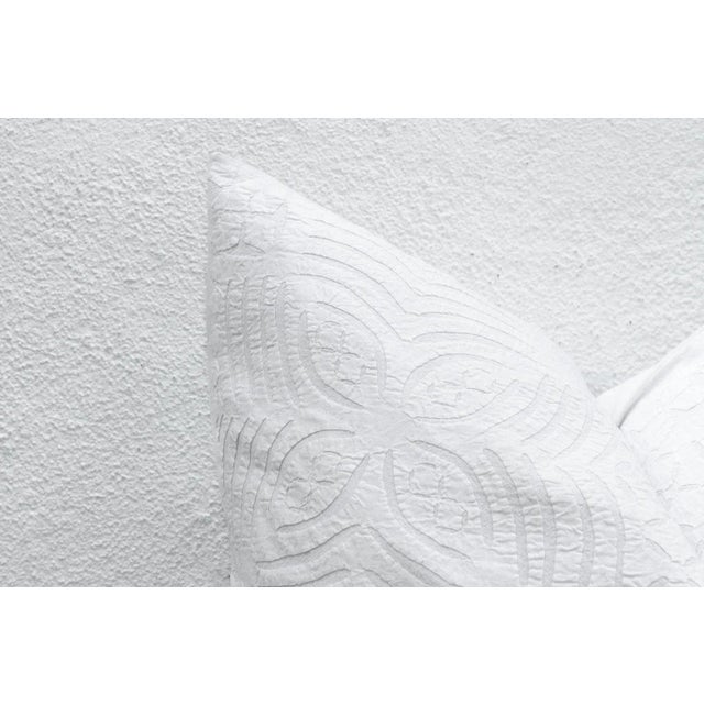 Linen Horizon Large Applique Pillow Cover For Sale - Image 4 of 8