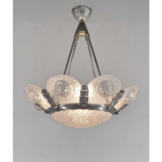 1930s Simonet Freres French Art Deco Chandelier - Les Cerises For Sale - Image 4 of 14