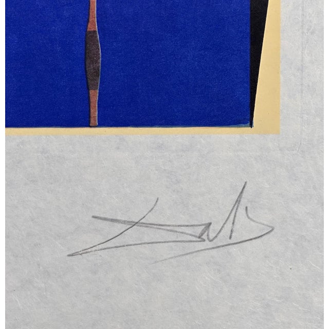 Surrealism Dali Memories of Surrealism Surrealist Crutches Hand Signed Number Etching Art For Sale - Image 3 of 6