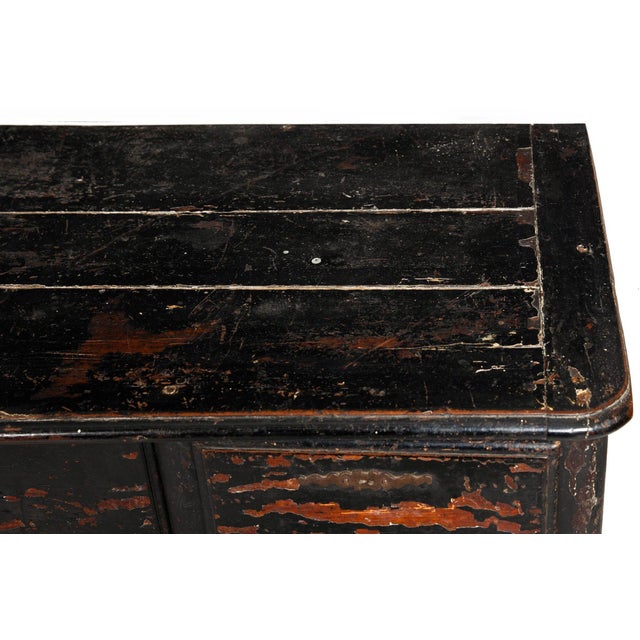 Wood 18th Century French Provincial Black Painted “Mazarin” Pedestal Desk For Sale - Image 7 of 12