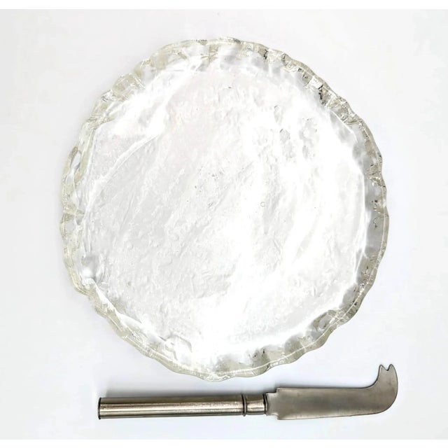 1950s Swedish Glass Cheese Platter For Sale In Miami - Image 6 of 11