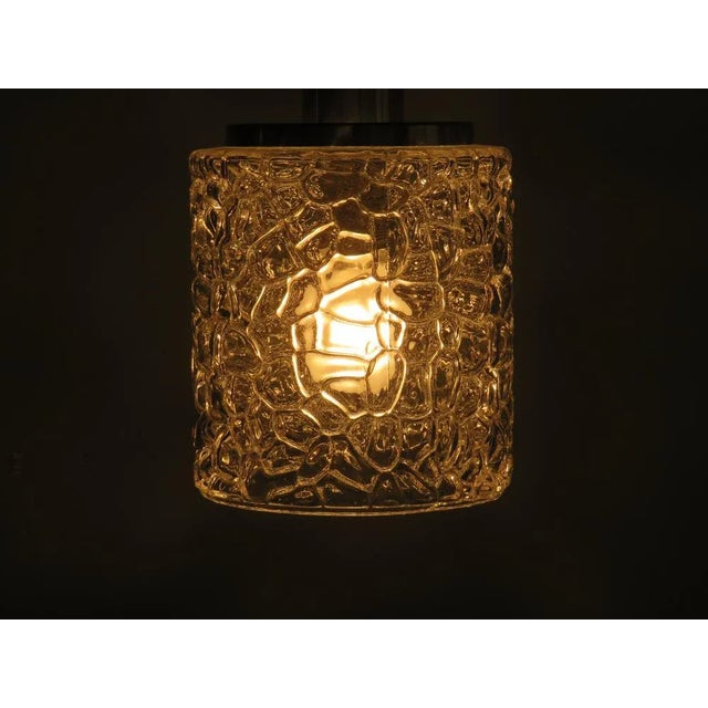 Mid-Century Modern Pendant in Glass & Chrome, Belgium, 1960s For Sale - Image 4 of 9