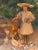 19th Century French Impressionist Watercolor Painting of a Girl With Chickens For Sale - Image 9 of 10