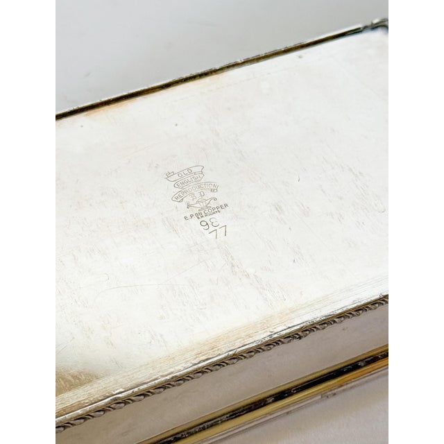 Silver Vintage Silver Plate Large Keepsake Jewelry Box, by Benedict Proctor For Sale - Image 8 of 10