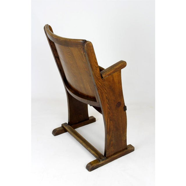 Vintage Czech Wooden Cinema Chair from TON, 1940s For Sale - Image 11 of 15