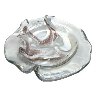 Vintage Iridescent Glass Bowl by Hans Jürgen Richartz for Mathildenhütte, 1970s For Sale