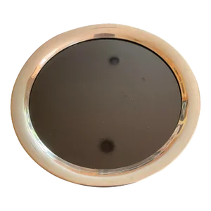 1950s Kirk Stieff Pewter and Black Formica Round Tray
