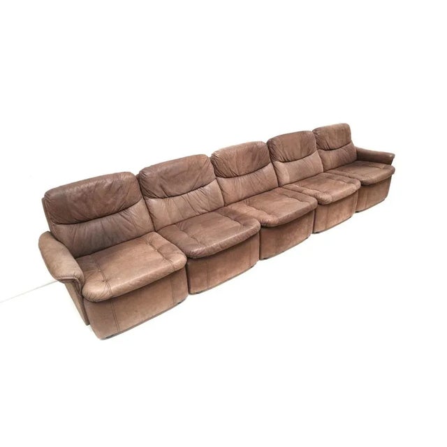 Vintage Leather Element Sofa, 1970s, Set of 5 For Sale - Image 6 of 8